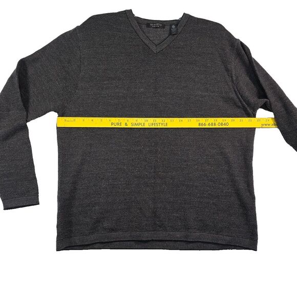 VTG 90s Segreto Sweater Men's L Made In Italy Merino Wool V Neck Y2K Skater Dad - Picture 7 of 7